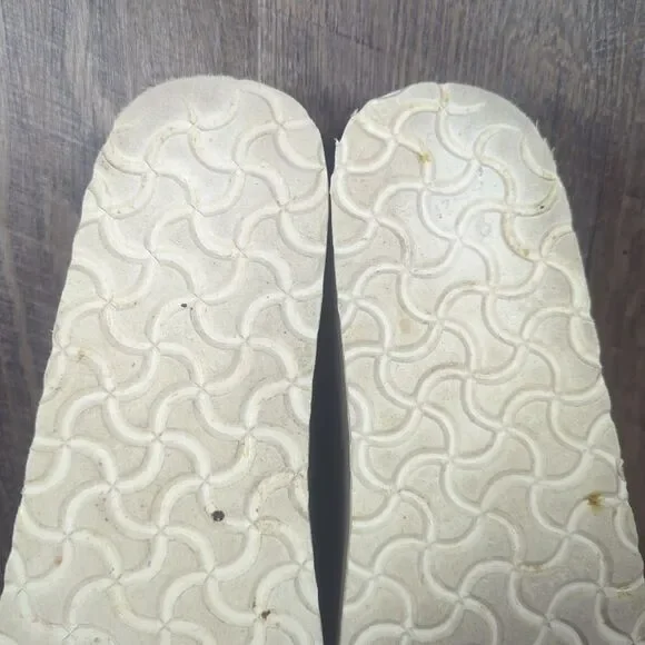 Papillio Birkenstock Silver Metallic Arizona Platform Sandals Womens Sz 8 EU 39 - Picture 13 of 13